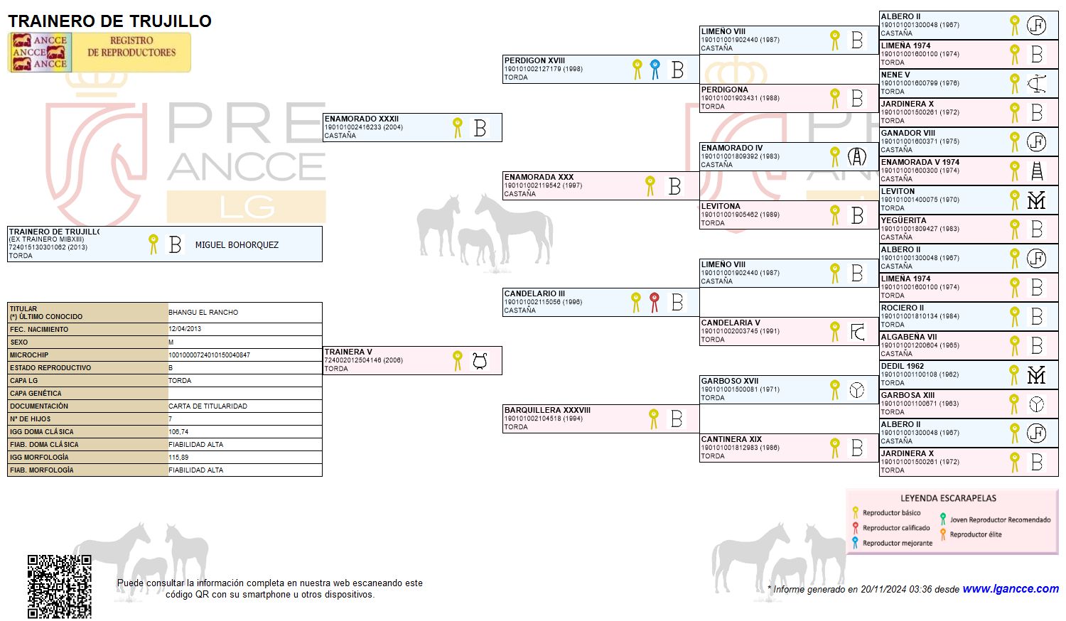 Trainero de Trujillo Pedigree